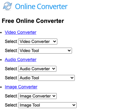 Convierta videos gratis a través de OnlineConverter.com