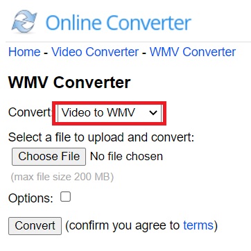 Convierte VOB a WMV con Online Converter