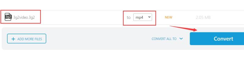 Convierta rápidamente 3G2 a MP4 en línea