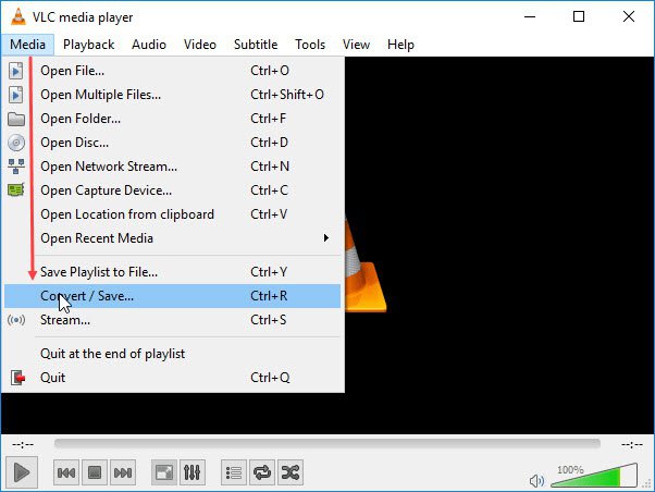 Use VLC para convertir MP4 a MPEG2