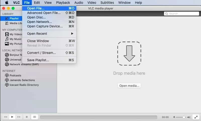 Use VLC Media Player para reproducir WMA en Mac